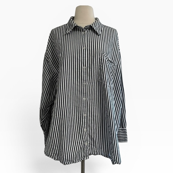 Maeve Anthropologie Bennet Striped Shirt - Picture 3 of 11